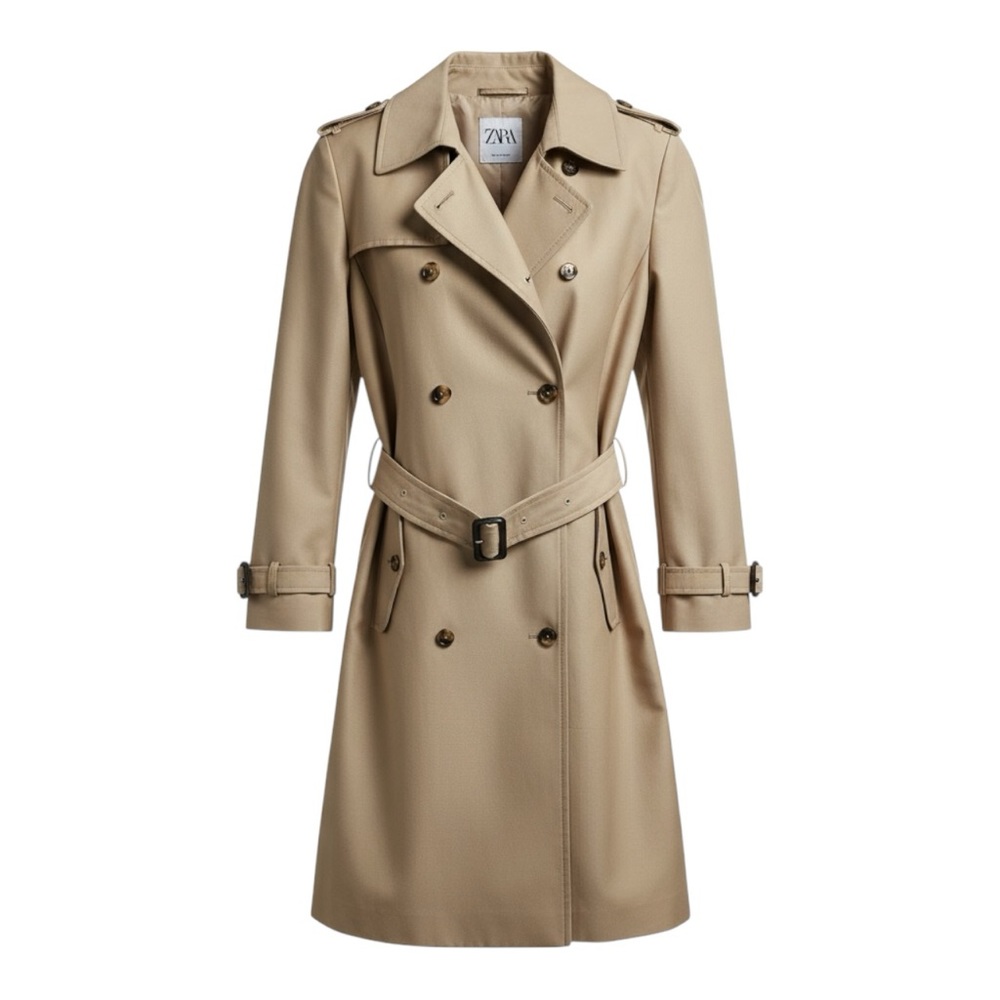 Zara Women's Classic Beige Trench Coat
